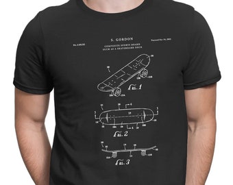 Double Kick Skateboard Patent T Shirt, Skateboard Shirt, Skate Shirt, Skater Gift,, Skateboard, Boys Gift, PT538