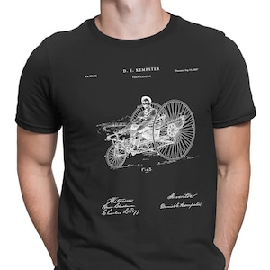 Tricycle Shirt, Bicycle, Cycling Gift, Bike Shirt, Big, Wheel, Rider, Cyclist, Patent, Vintage, Art, Print, shirt, PT632