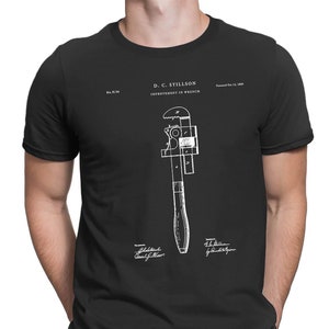 Pipe Wrench Patent T Shirt, patent, patent t shirt, patent shirt, tool t shirt, PT445