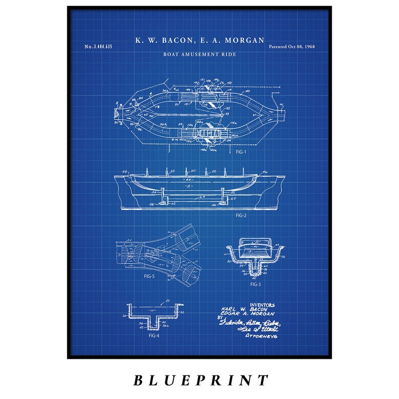 PH586 #m Disneyland Decor Disney Prints Poster Magic Kingdom Dark Water Ride Blueprint Its a Small World Amusement Ride Poster Print