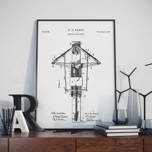 Patent Poster, Rowing Machine Poster, Patent Print, Crew Training Patent, Rowing Maching Print, Rowing Crew Art, Boat House, PH319 #m