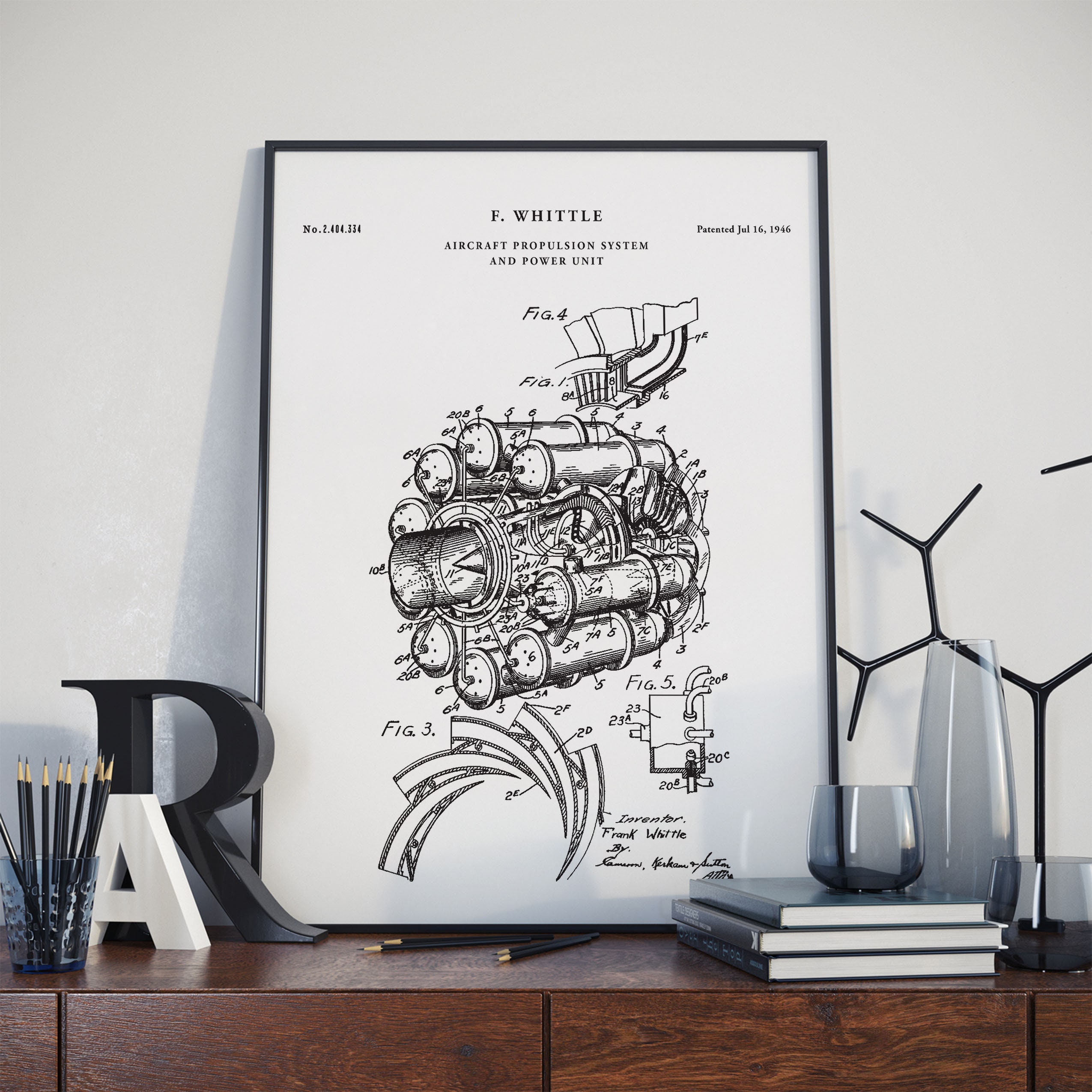 Patent Prints Jet Engine Art Aviation Decor Airplane Decor Pilot Gifts