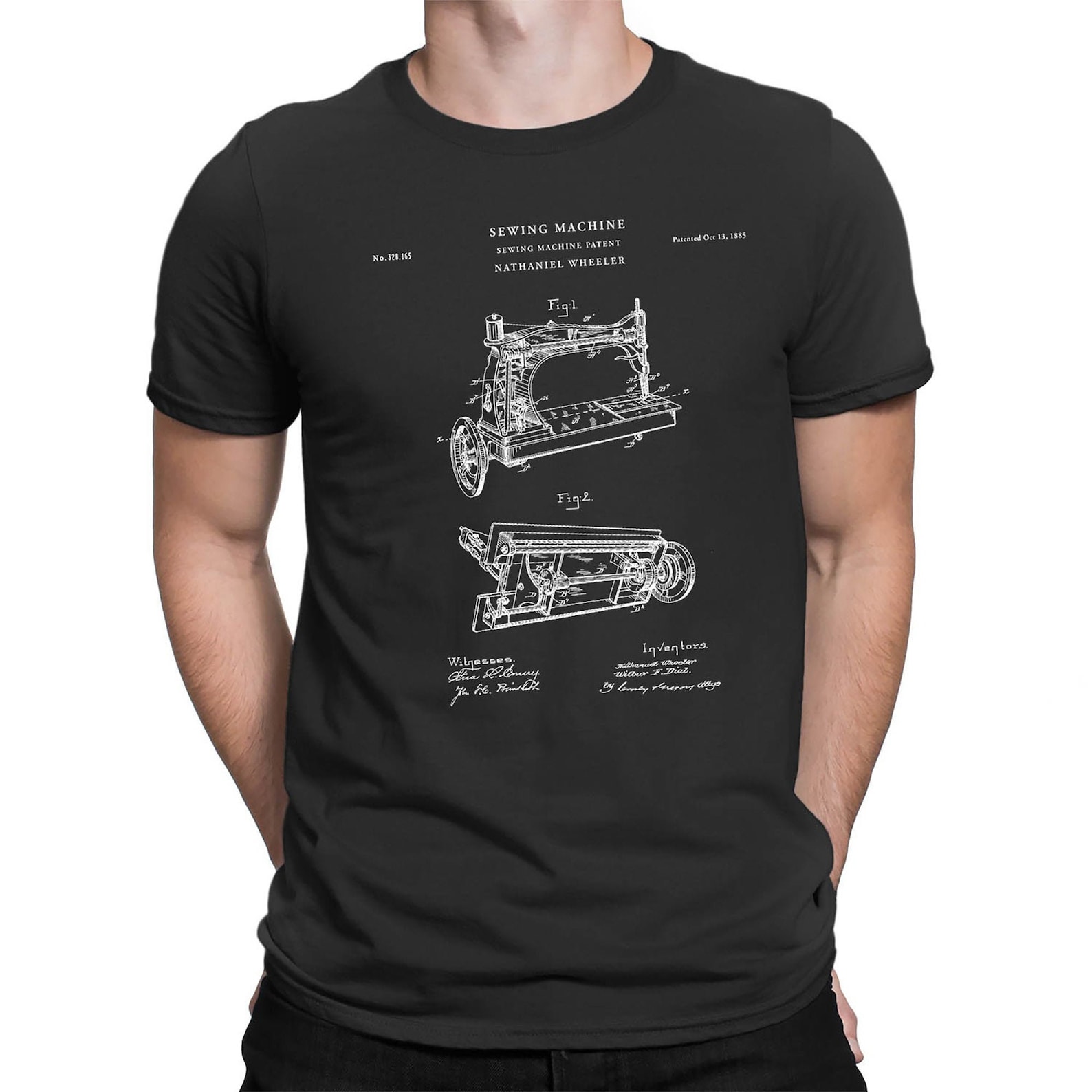 Sewing Machine Patent T Shirt Industrial Shirt Sewing Etsy