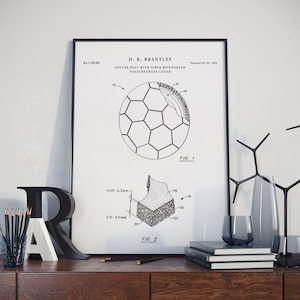 Soccer, Soccer Poster, Soccer Ball Poster, World Cup, World Cup Art, World Cup Poster, Soccer Wall Art, Soccer Patent, PH333 #m