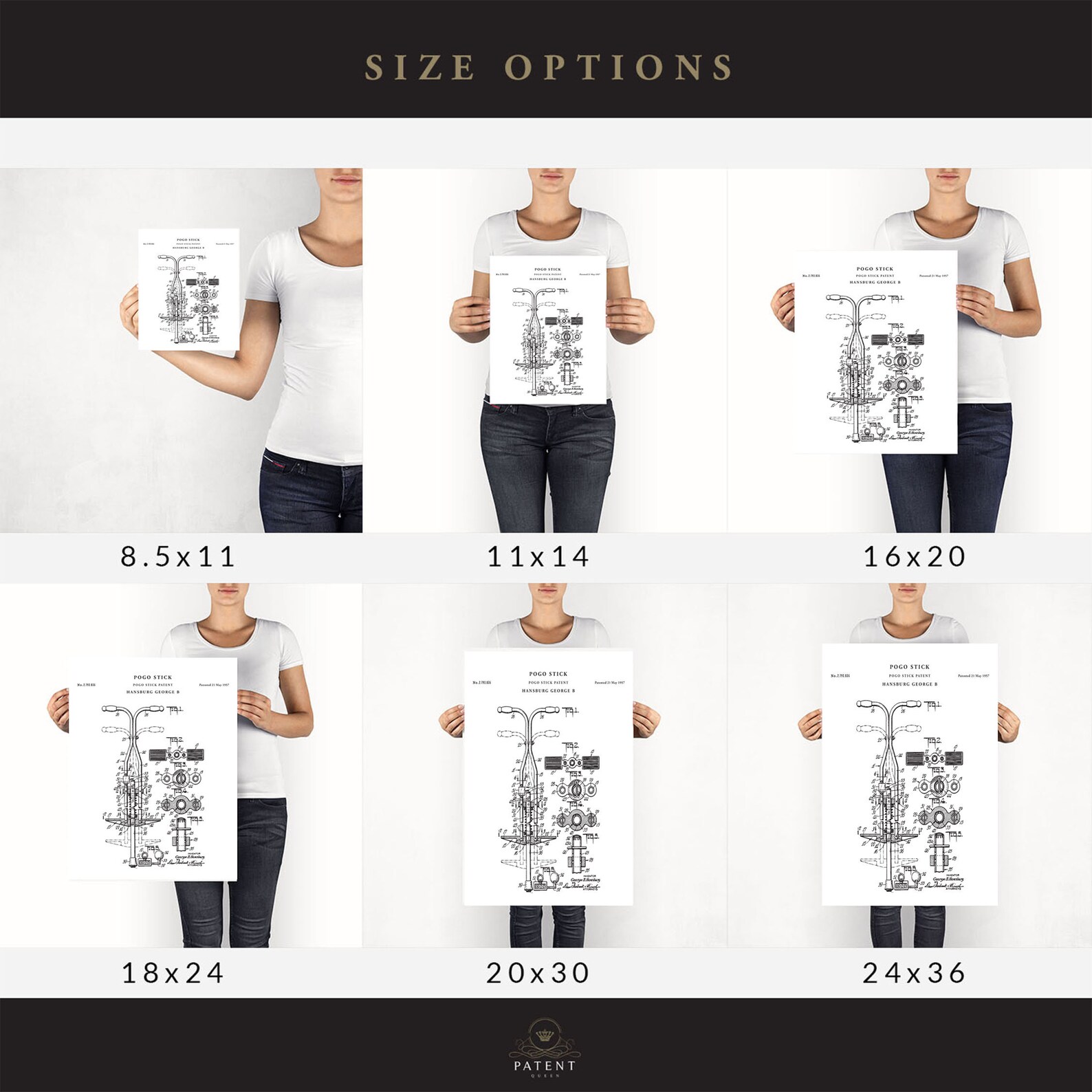 Patent Art Pogo Stick Patent Wall Art Print Poster Patent Etsy