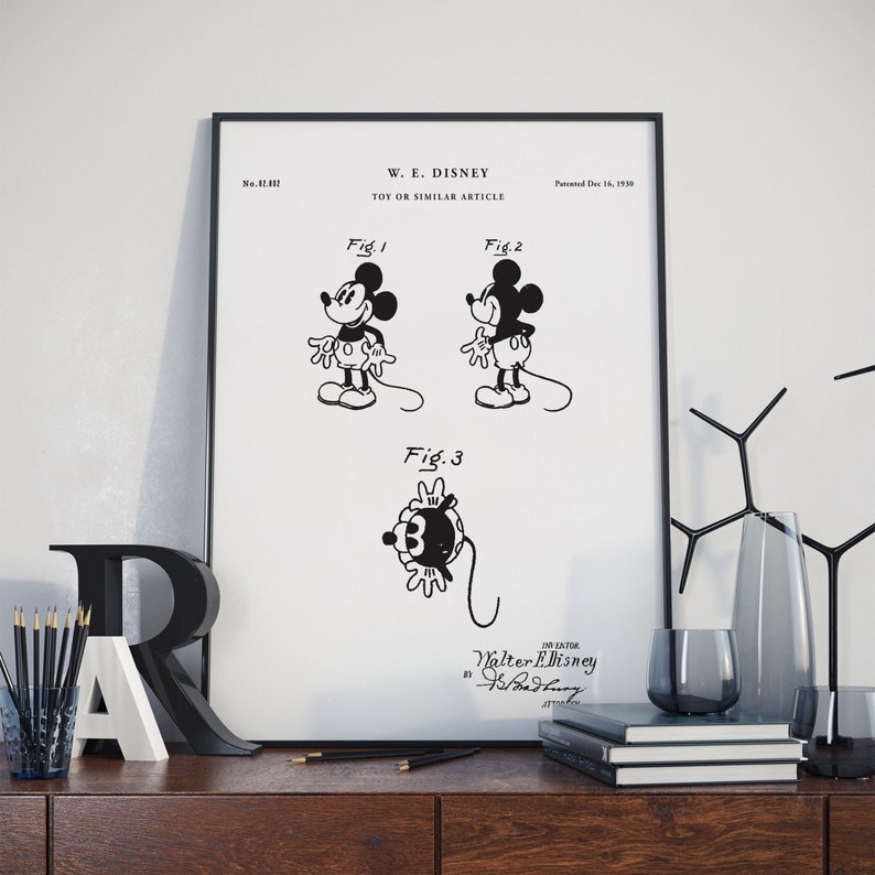 Mickey Mouse posters Disney Wall Art Vintage Mickey Mouse Etsy