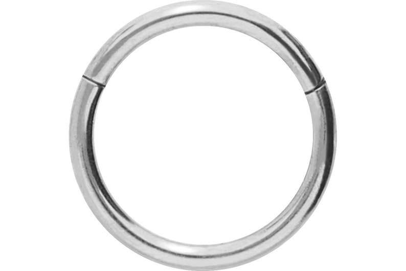 piercinginspiration® Titan Basic Ring Clicker Piercing Segmentring Prata