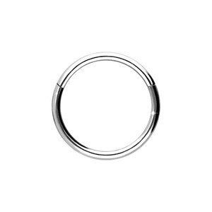 piercinginspiration® Titan Basic Ring Clicker Piercing Segmentring Weißgold