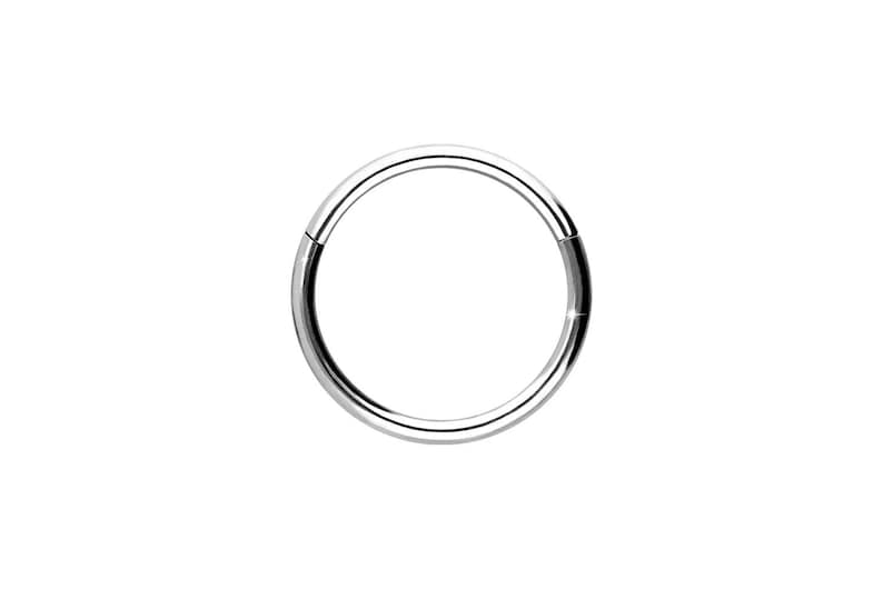 piercinginspiration® Titan Basic Ring Clicker Piercing Segmentring Weißgold