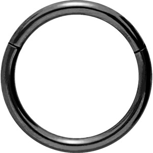 piercinginspiration® Titan Basic Ring Clicker Piercing Segmentring Preto