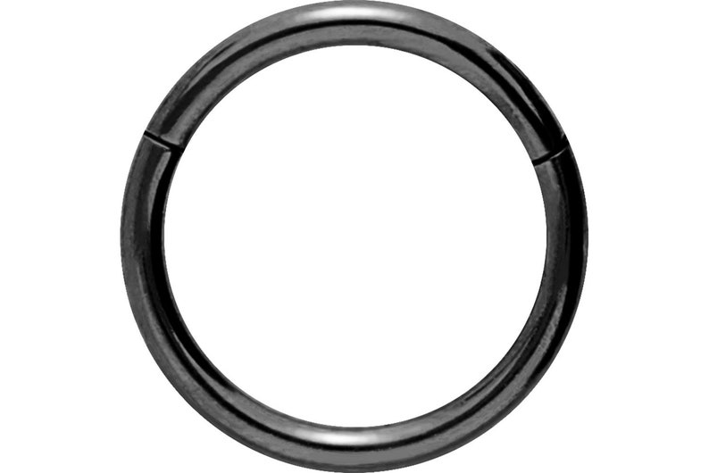 piercinginspiration® Titan Basic Ring Clicker Piercing Segmentring Preto