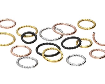 piercinginspiration® Clicker Ring Piercing Twisted Segment Ring