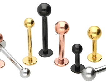 piercinginspiration® Basic Labret Piercing Surgical Steel Barbell