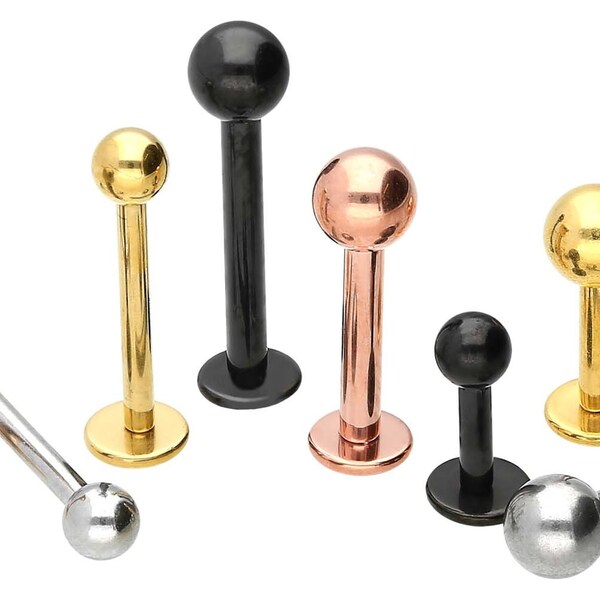 piercinginspiration® Basic Labret Piercing Surgical Steel Barbell