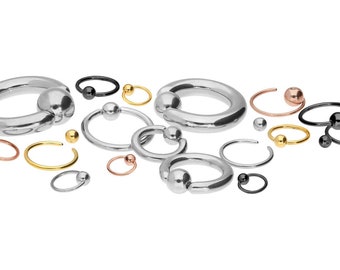 piercinginspiration® titanium closed clamping ball ring piercing segment ring