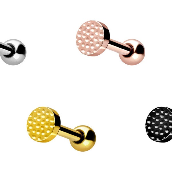 piercinginspiration® Golf Ball Platte Punkte Ohrpiercing Ohrstecker Barbell