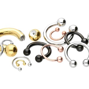 piercinginspiration® horseshoe barbell piercing segment ring surgical steel