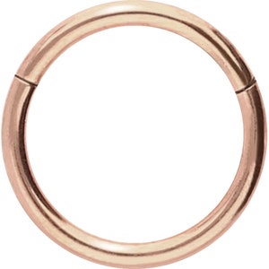 piercinginspiration® Titan Basic Ring Clicker Piercing Segmentring Ouro rosa