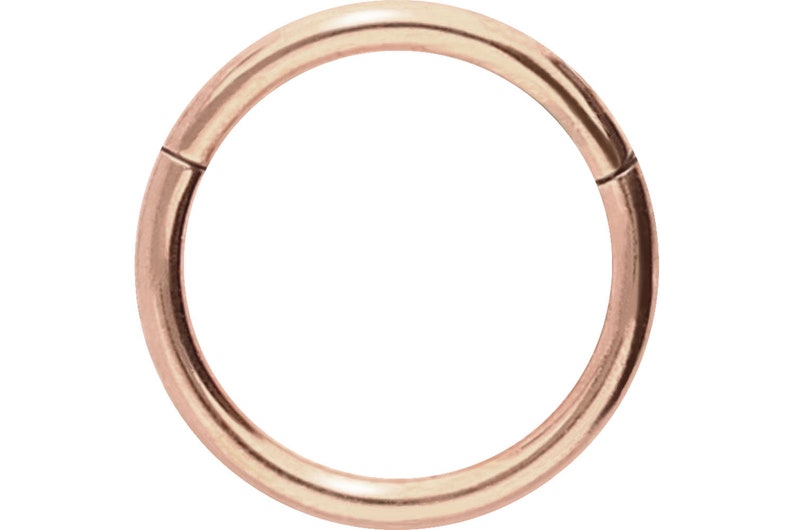 piercinginspiration® Titan Basic Ring Clicker Piercing Segmentring Ouro rosa