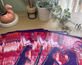 This Is Love Art Print by Autistic Artist Emy Spinks (A4)
