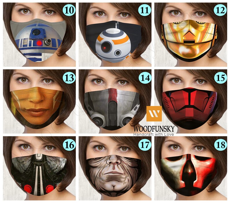 Darth Vader Face Mask 36 Styles Star Wars With Filter Insert | Etsy