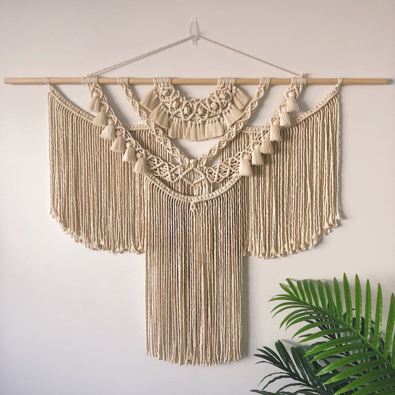 Tapestry Macrame Wall Hanging Large Decor Tassels Wall Etsy
