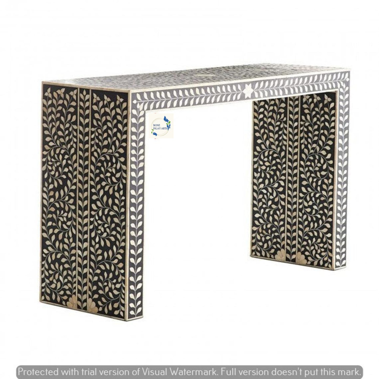 Handmade Bone Inlay Bench Beautifully Crafted Floral Design | Etsy