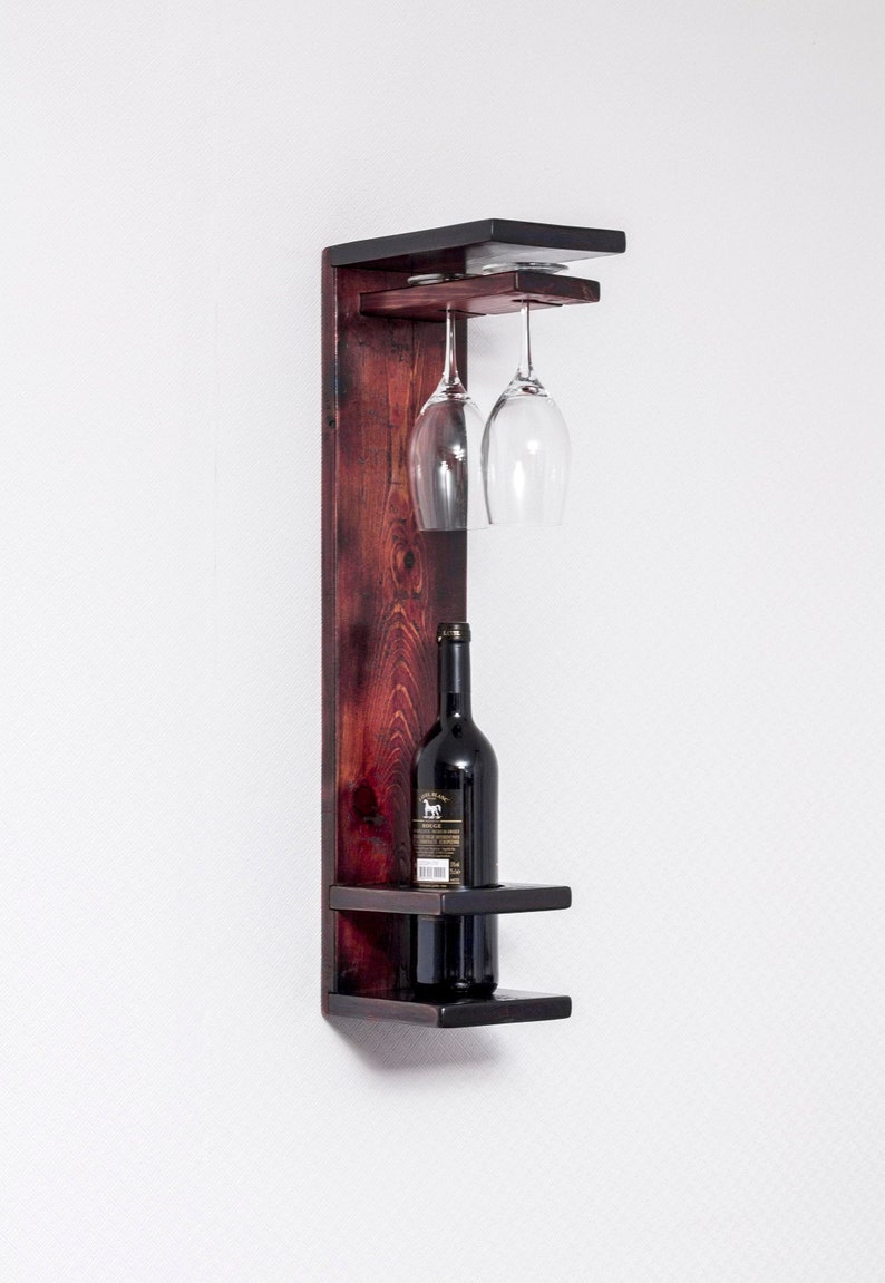 Wood Wine Rack Rustic Wine Shelf Wine Bottle Holder Etsy