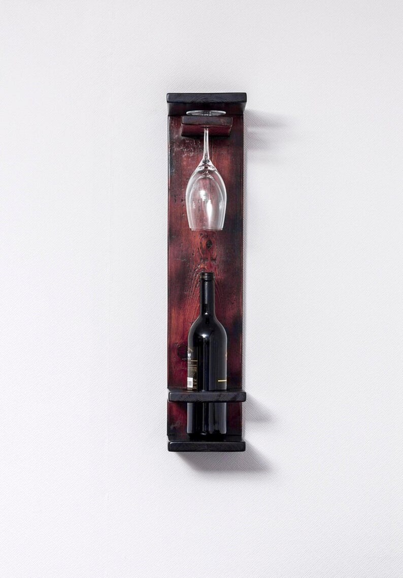 Wood Wine Rack Rustic Wine Shelf Wine Bottle Holder Etsy