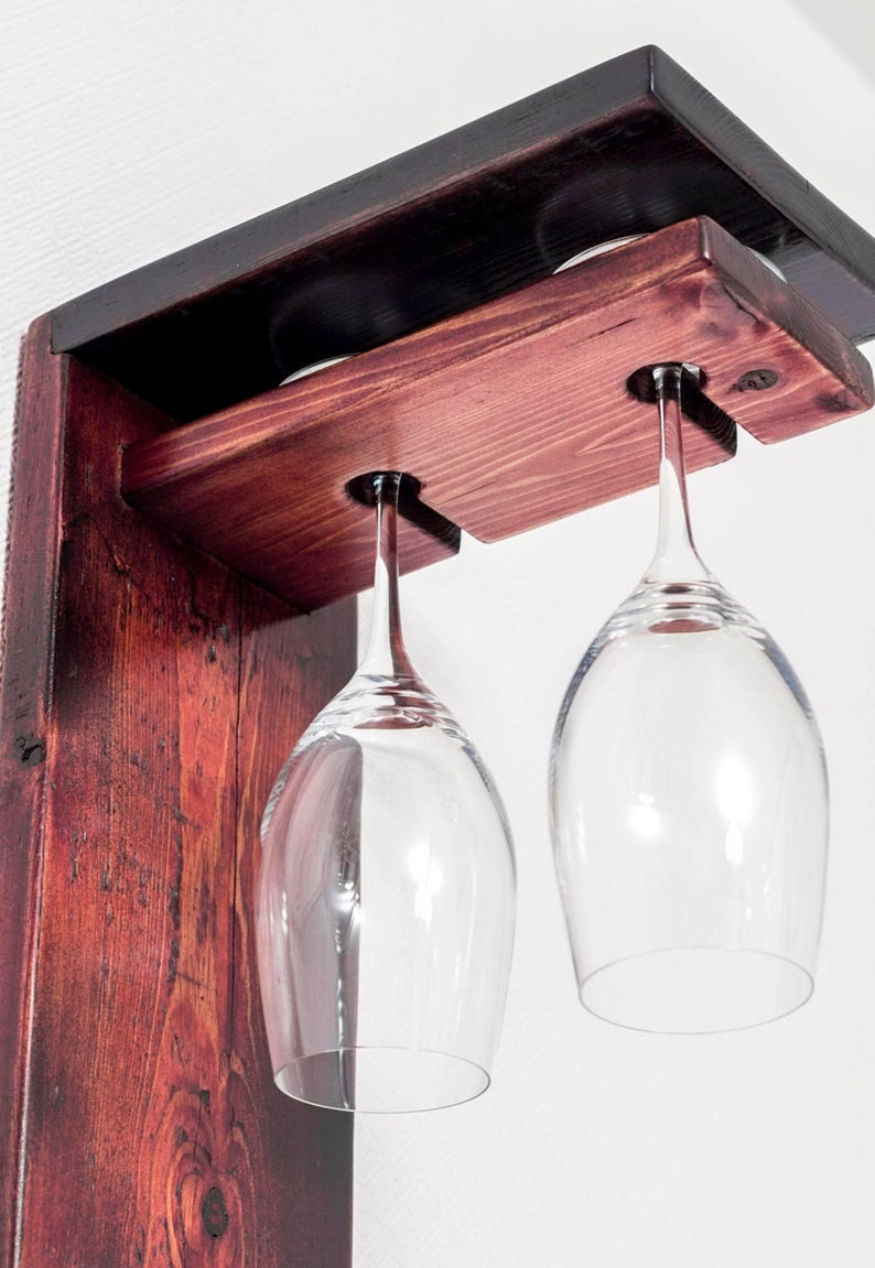 Wood Wine Rack Rustic Wine Shelf Wine Bottle Holder Etsy