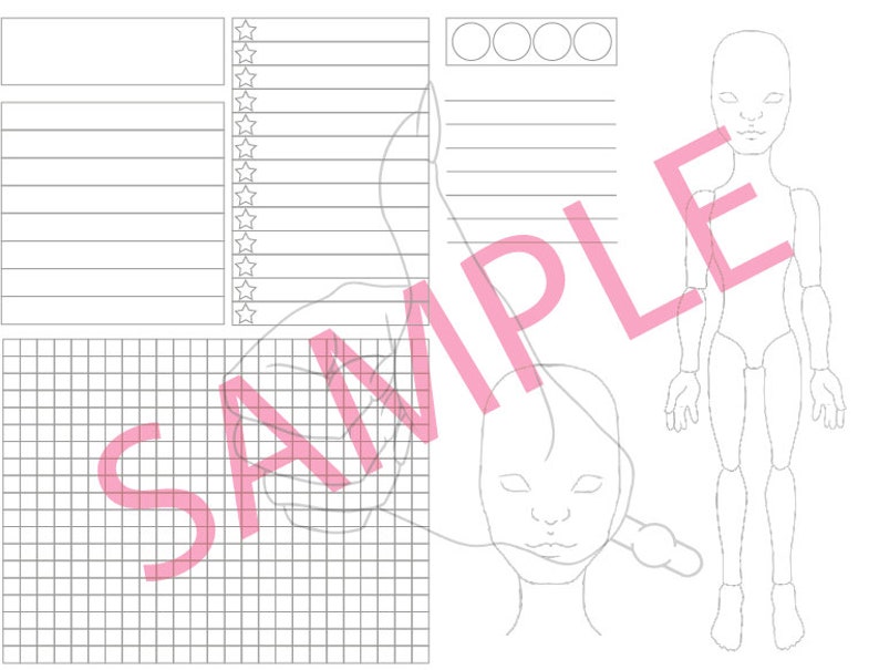 Monster High Doll Planner PDF PNG Printables Masc Body - Etsy