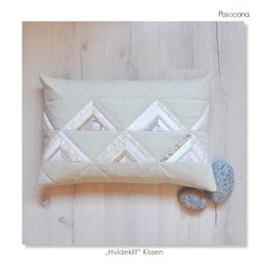 Fodera per cuscino 40 x 60 cm (16" x 24") Fodera per cuscino per divano Lino + Cotone // Beige // Trapunta patchwork / Stile scandinavo Hygge Beach Dunes