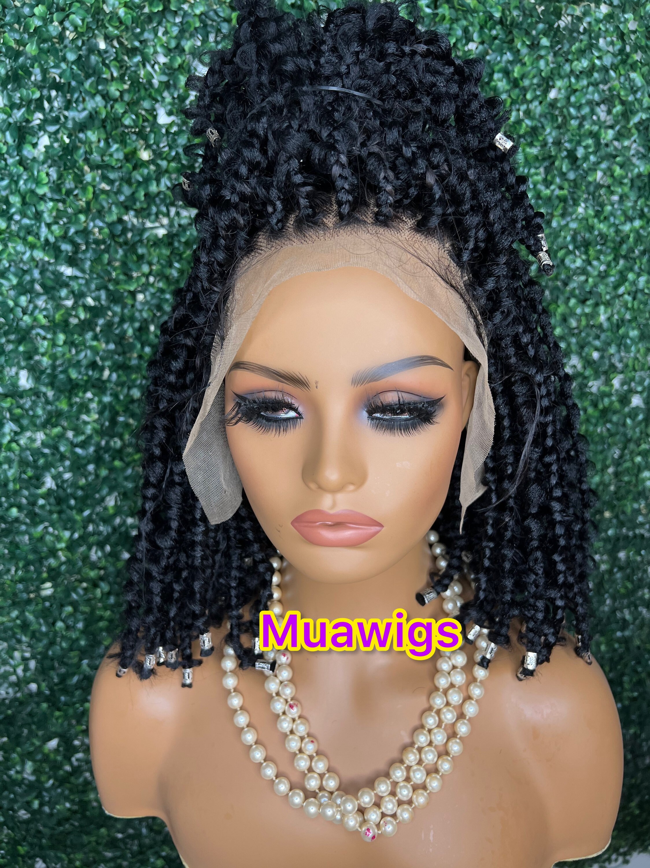 BUTTERFLY BRAIDS WIG. Messy Locs closure Braids lace Frontal Etsy UK