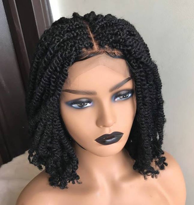 Braided WigKinky Twist Wig Braided Wig for Black Woman Lace Etsy