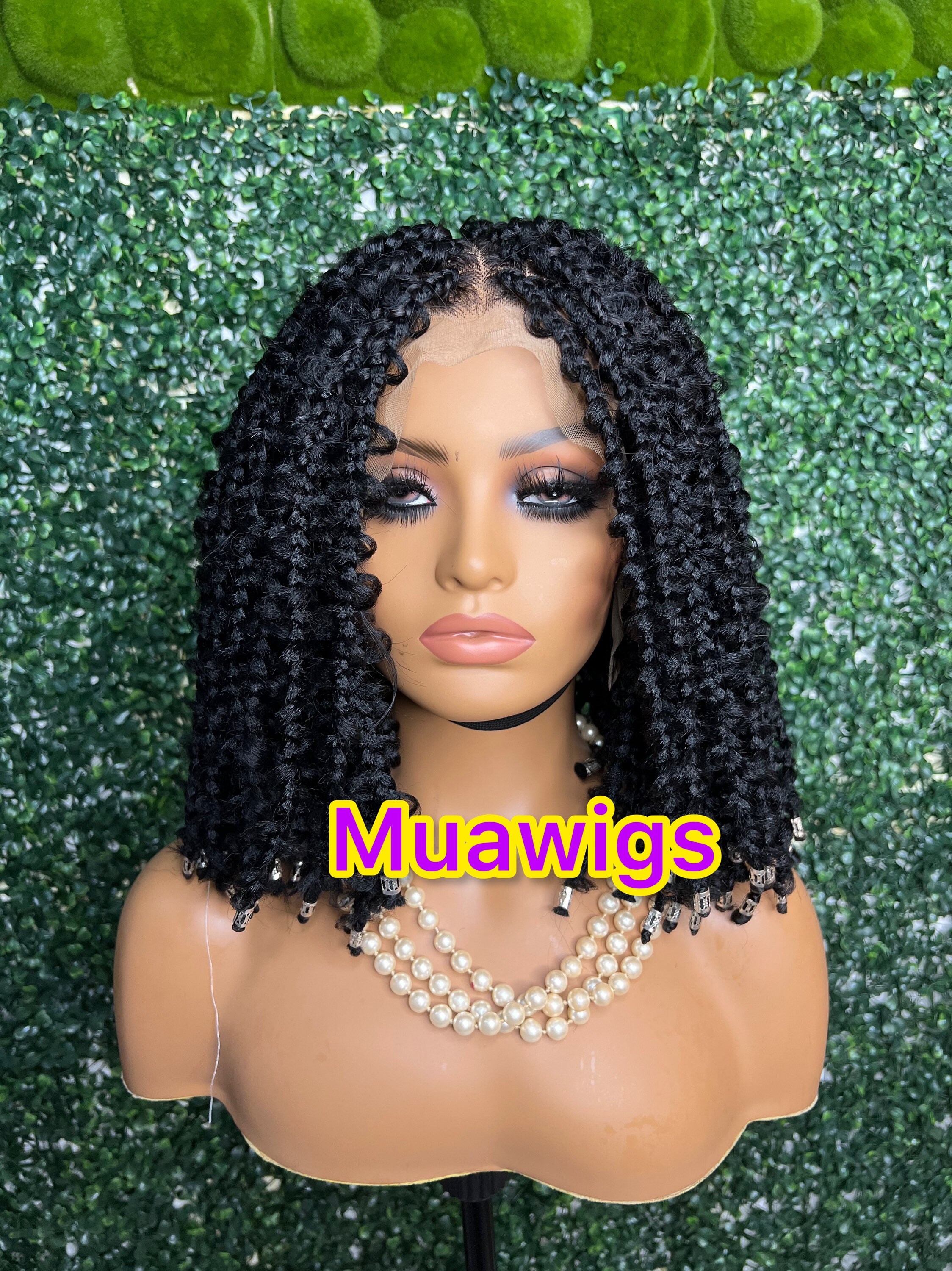 BUTTERFLY BRAIDS WIG. Messy Locs closure Braids lace Frontal Etsy UK