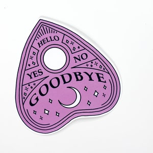 Pink Planchette Ouija Sticker supernatural occult stickers, creepy cute, spooky witchy sticker, magic witch, halloween, pastel goth image 10