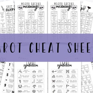 Tarot Cheat Sheet Tarot Card Meanings Learn Tarot Beginners Tarot Tarot Printable How to Read Tarot Easy Tarot Tarot Gifts image 1