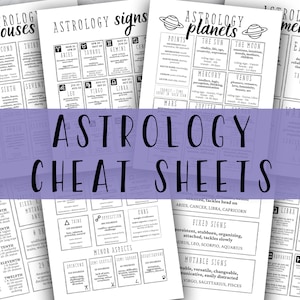 Learn Astrology Cheat Sheet | Astrology Guide | Astrology Reading | Astrology Printable | Natal Chart Reading | Zodiac Sign Poster