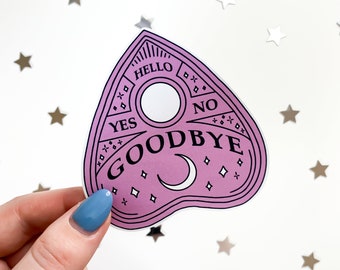 Pink Planchette Ouija Sticker - supernatural occult stickers, creepy cute, spooky witchy sticker, magic witch, halloween, pastel goth