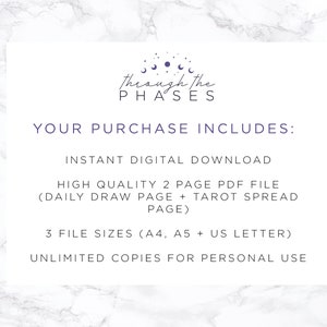 Tarot Journal Printable Tarot Planner Downloadable Book of Shadows Pages Printable Grimoire Pages Tarot for Beginners image 2