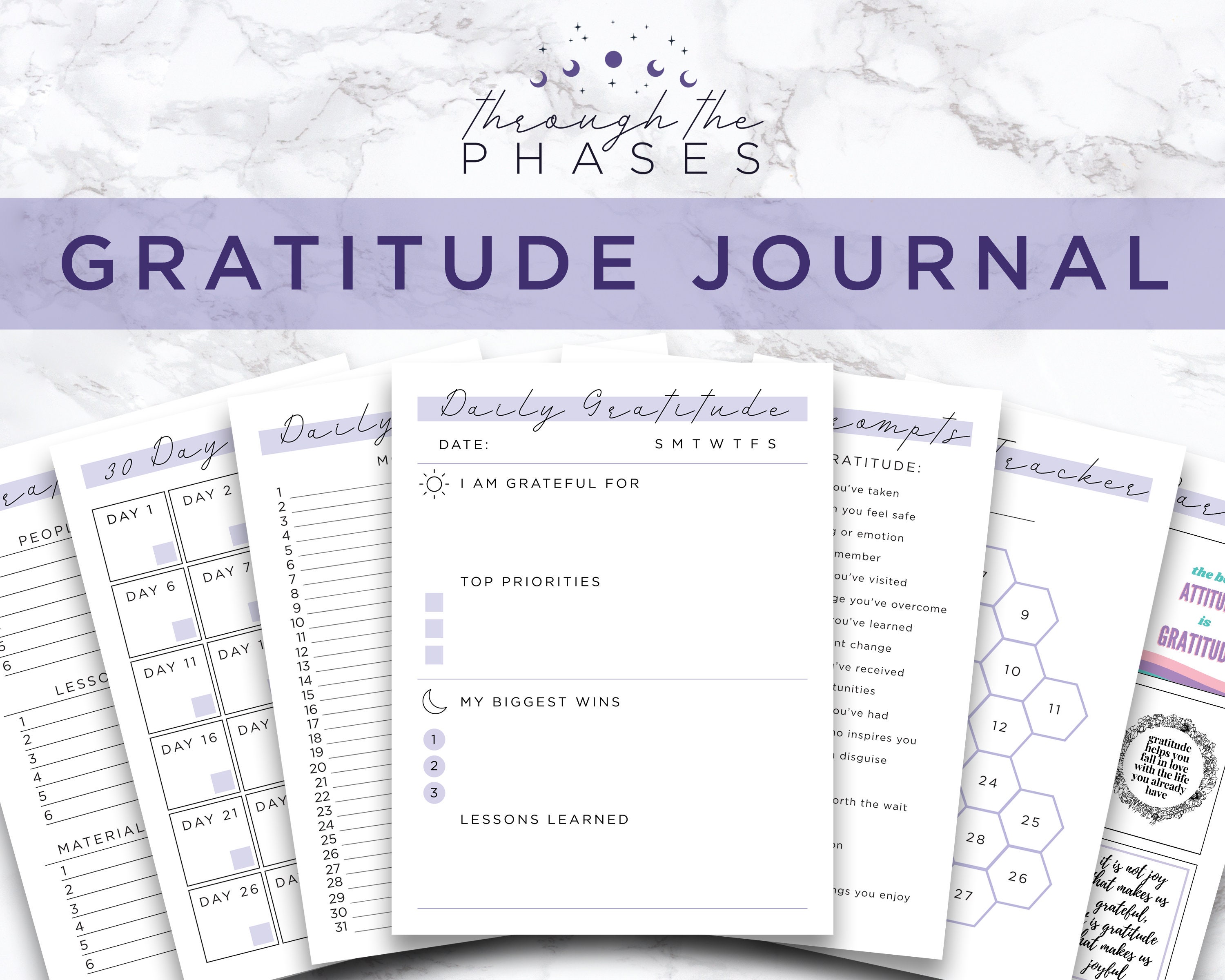  Personal Gratitude Journal Planner Insert Refill, 3.74