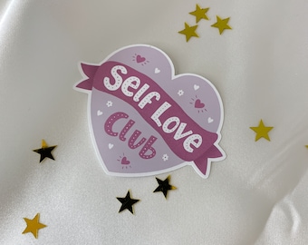 Self Love Club Sticker | Wellness sticker, self love stickers, depression stickers, self care stickers, counseling stickers