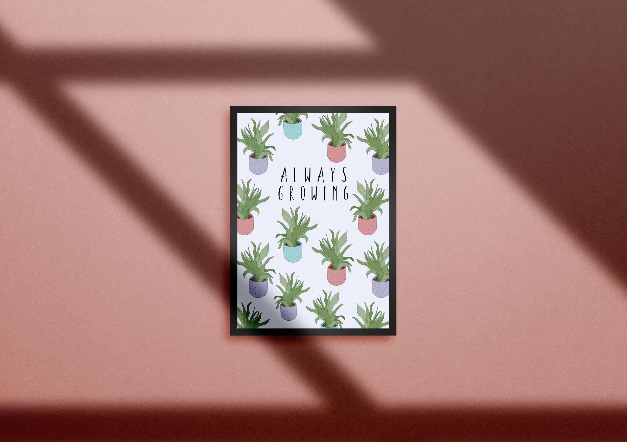 Always Growing Snake Plant Print Thoughtful Gift Grow | Etsy