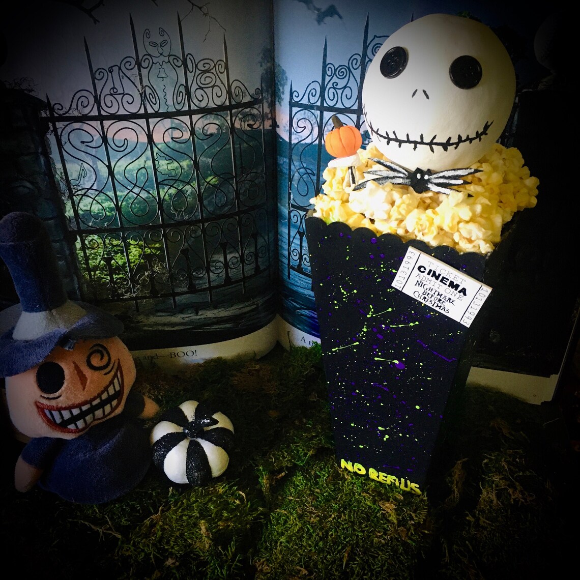Retro Popcorn Bucket Styled Nightmare Before Christmas Jack Etsy