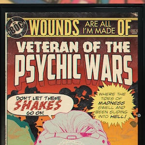 Veteran of the Psychic Wars comic-style poster | 11x17 Art Print