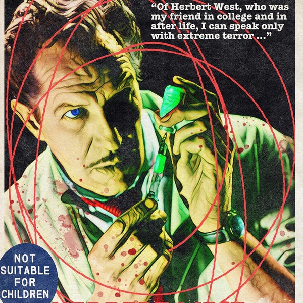 Vincent Price as Herbert West: Reanimator, movie poster | 11x17 Art Print