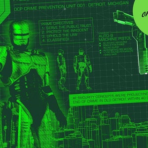 RoboCop OCP Corporate Infographic | 11x17 Art Print