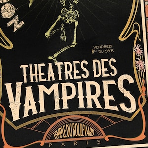 Théâtre des Vampires art nouveau poster | 11x17 Art Print