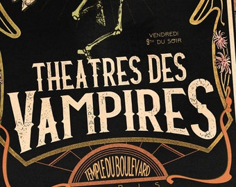Théâtre des Vampires art nouveau poster | 11x17 Art Print