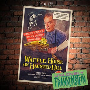 Vincent Price, Waffle House on Haunted Hill movie poster | 11x17 Art Print